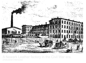 A Newark Leather factory in the Civil War era.     (Industrial Interests)